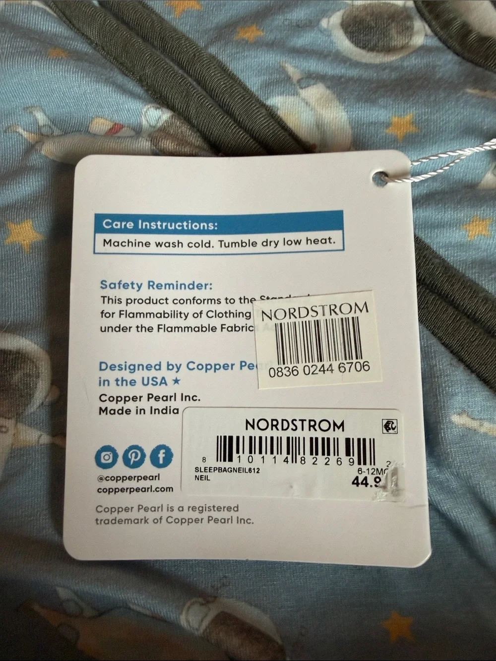 NWT Copper Pearl Astronaut Sleep Sack